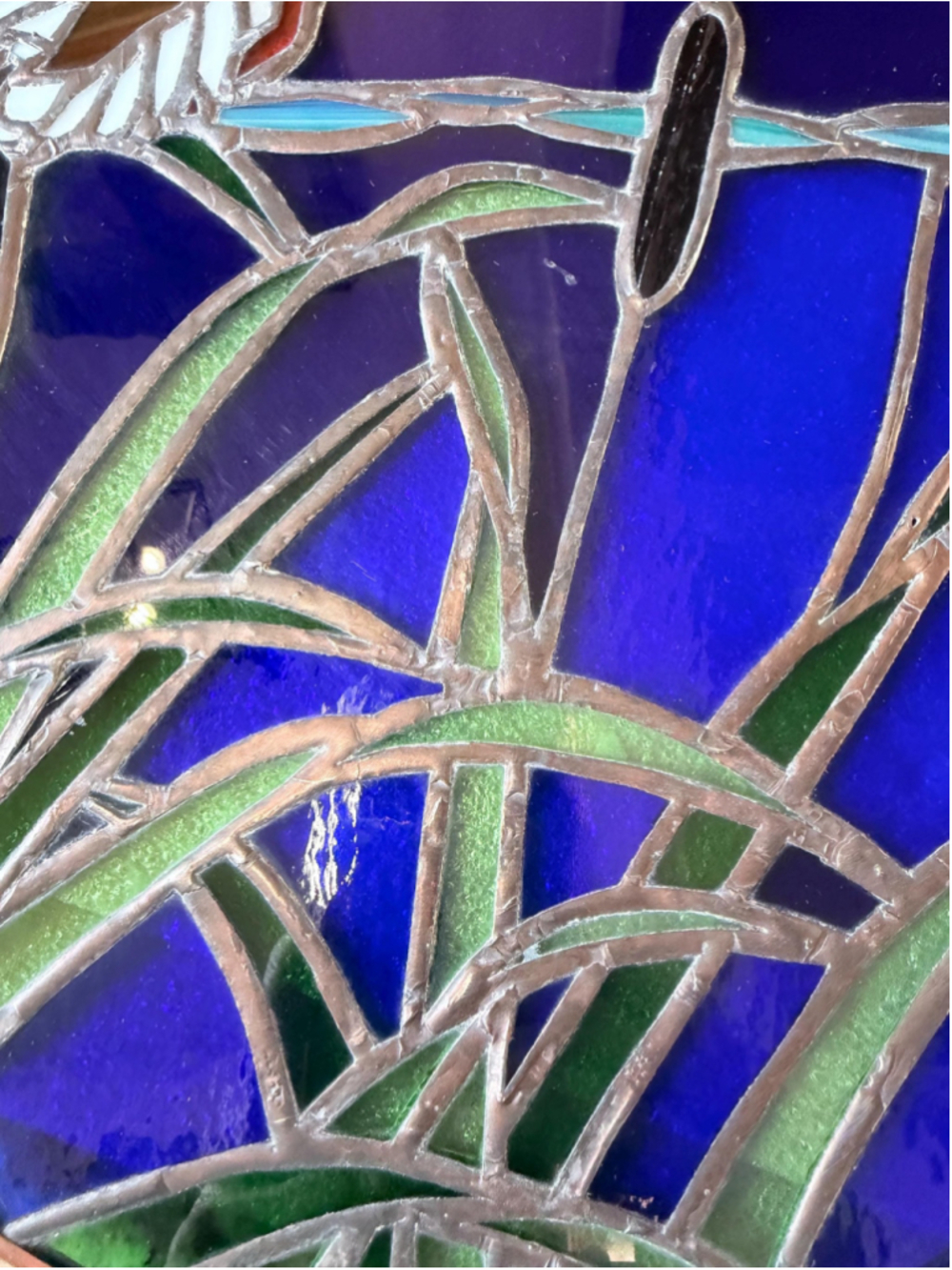 Mallard Duck Stained Glass Panel, Flying Duck Window Hanging, Wildlife Lake Art, - Picture 6 of 6